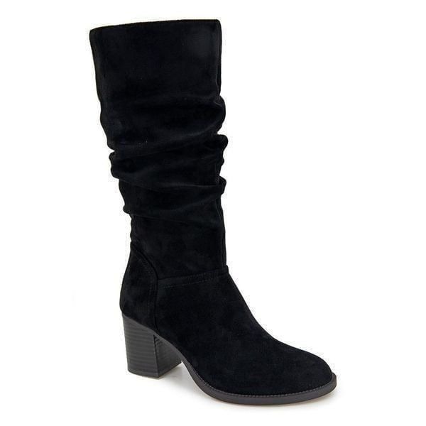 Kenneth Cole Reaction Women's Sonia Block Slouch Heel Tall Boot Sz 11 Black NWOT