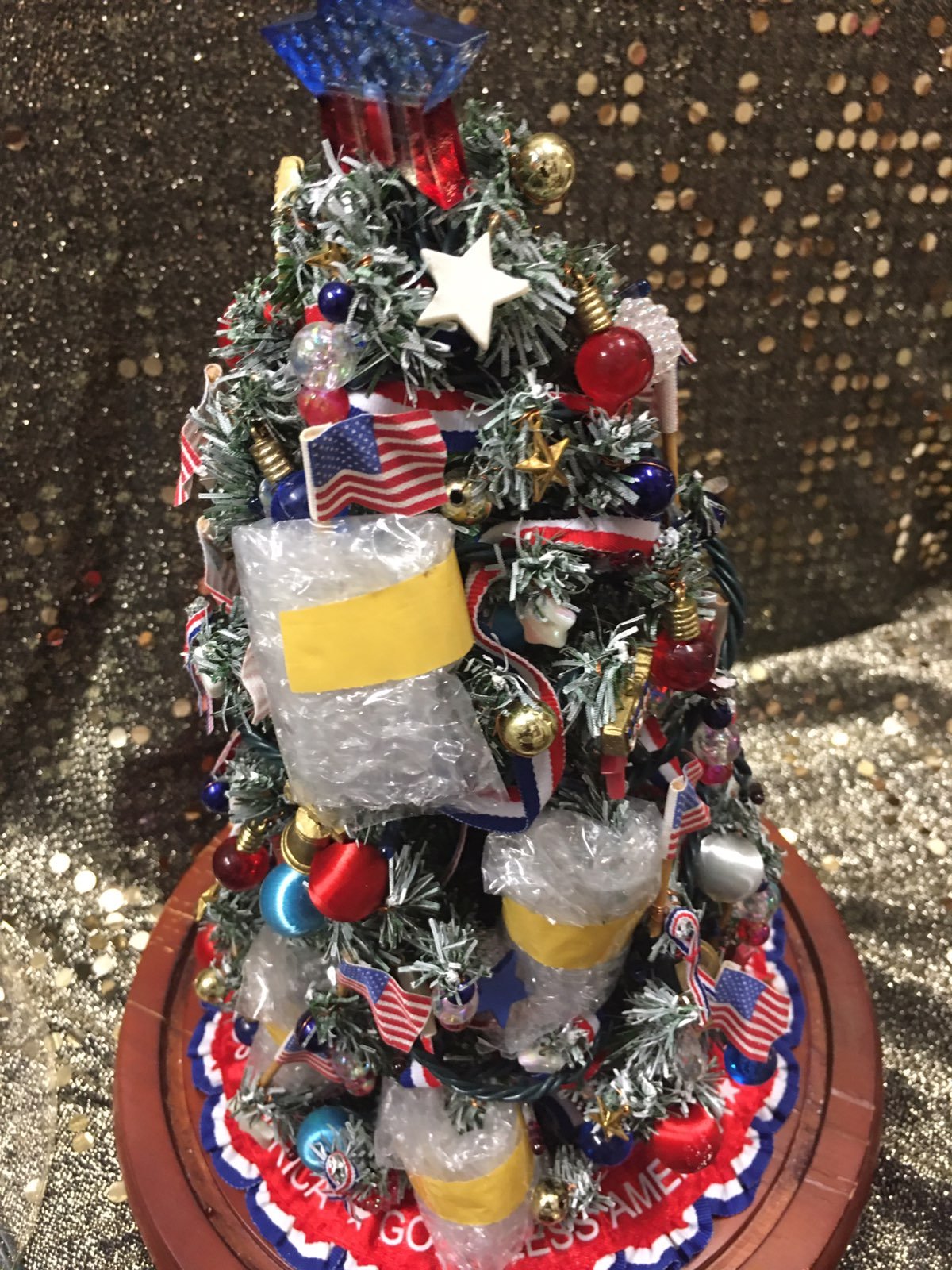 God Bless America Christmas Tree
