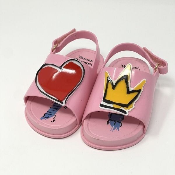 Melissa Mini + Vivienne Westwood Anglomania Toddler Size 6 Sandals Pink Jelly
