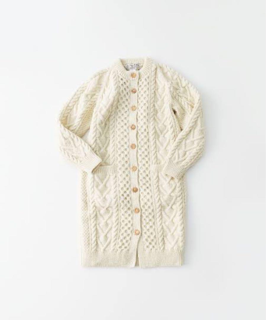Athena Design Nestrobe Ivory Cable Knit Long Cardigan