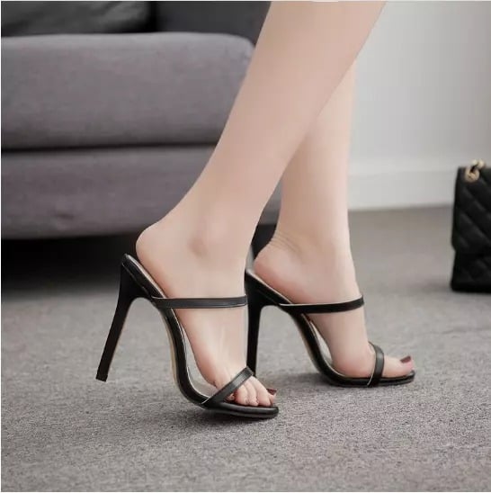 Womens Ankle Strap Sexy Slippers Outdoor Stilettos Heels Casual Party Sandals