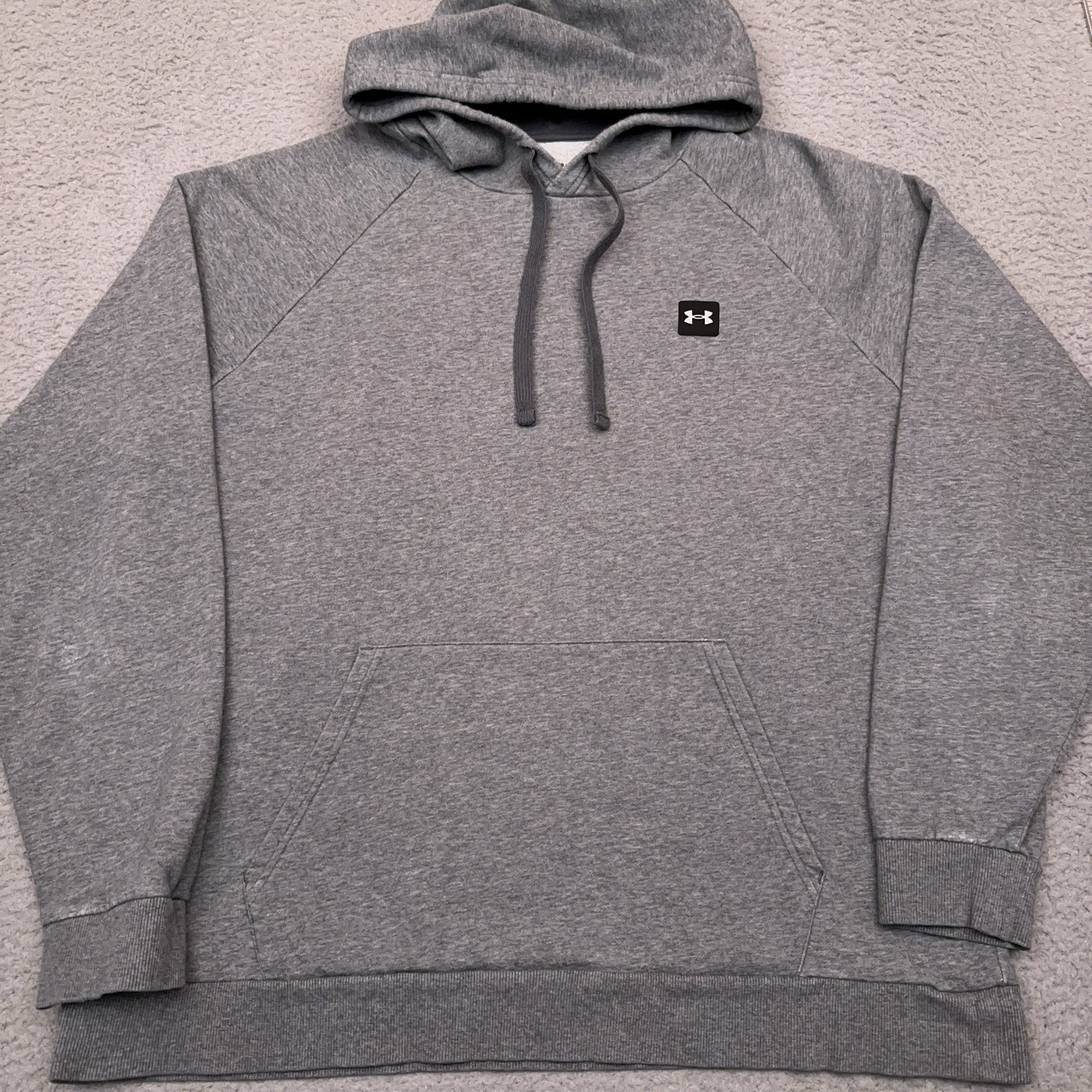 Under Armour Rival Fleece Pullover Hoodie Men's XXL Gray Hooded Sweatshirt