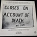 Vintage Rare Ballantine Closed on Account of Death Book