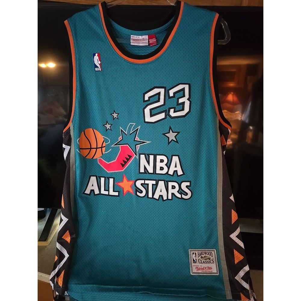 Michael Jordan #23 Jersey 96 All-Star Game Green Embroidery