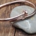 B2922 nail rose gold tone hinge bracelet