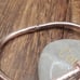 B2922 nail rose gold tone hinge bracelet