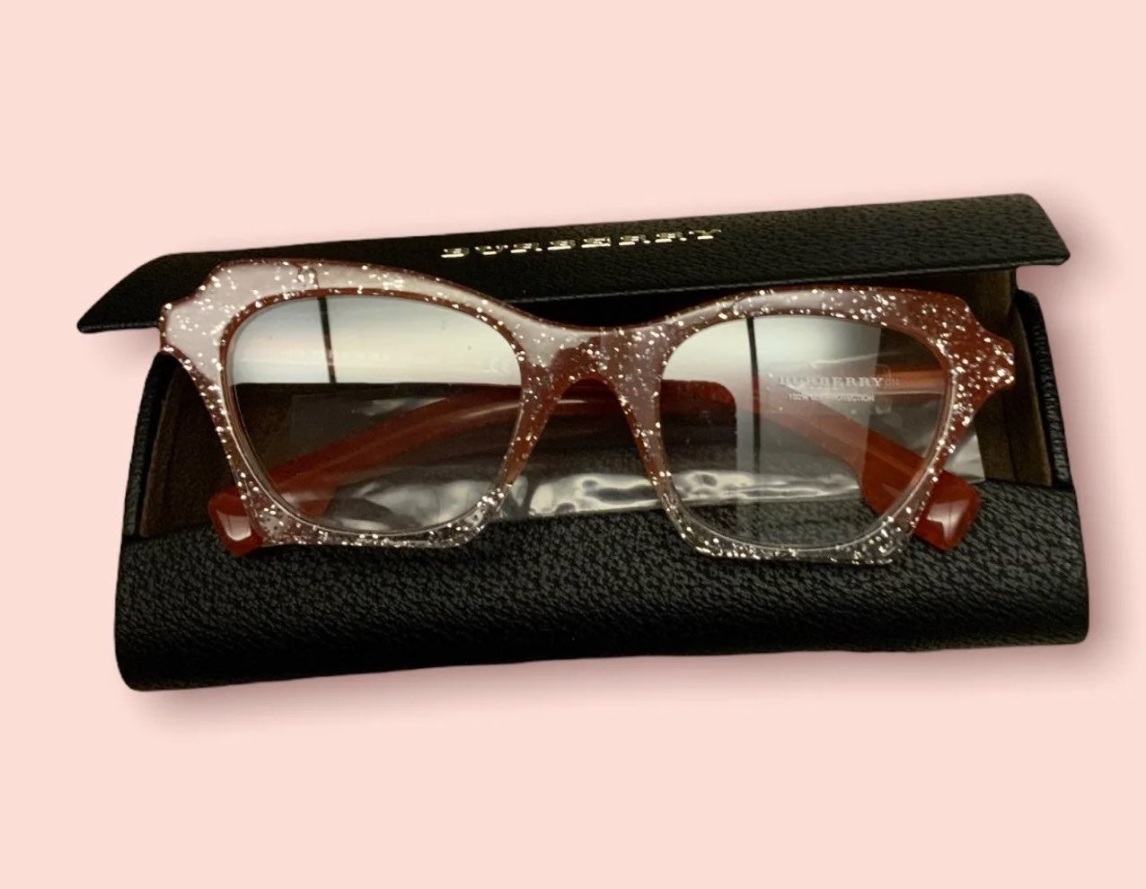 BURBERRY BE4283 37831W Top Glitter Gradient Pink Clear 49 mm Women's Sunglasses