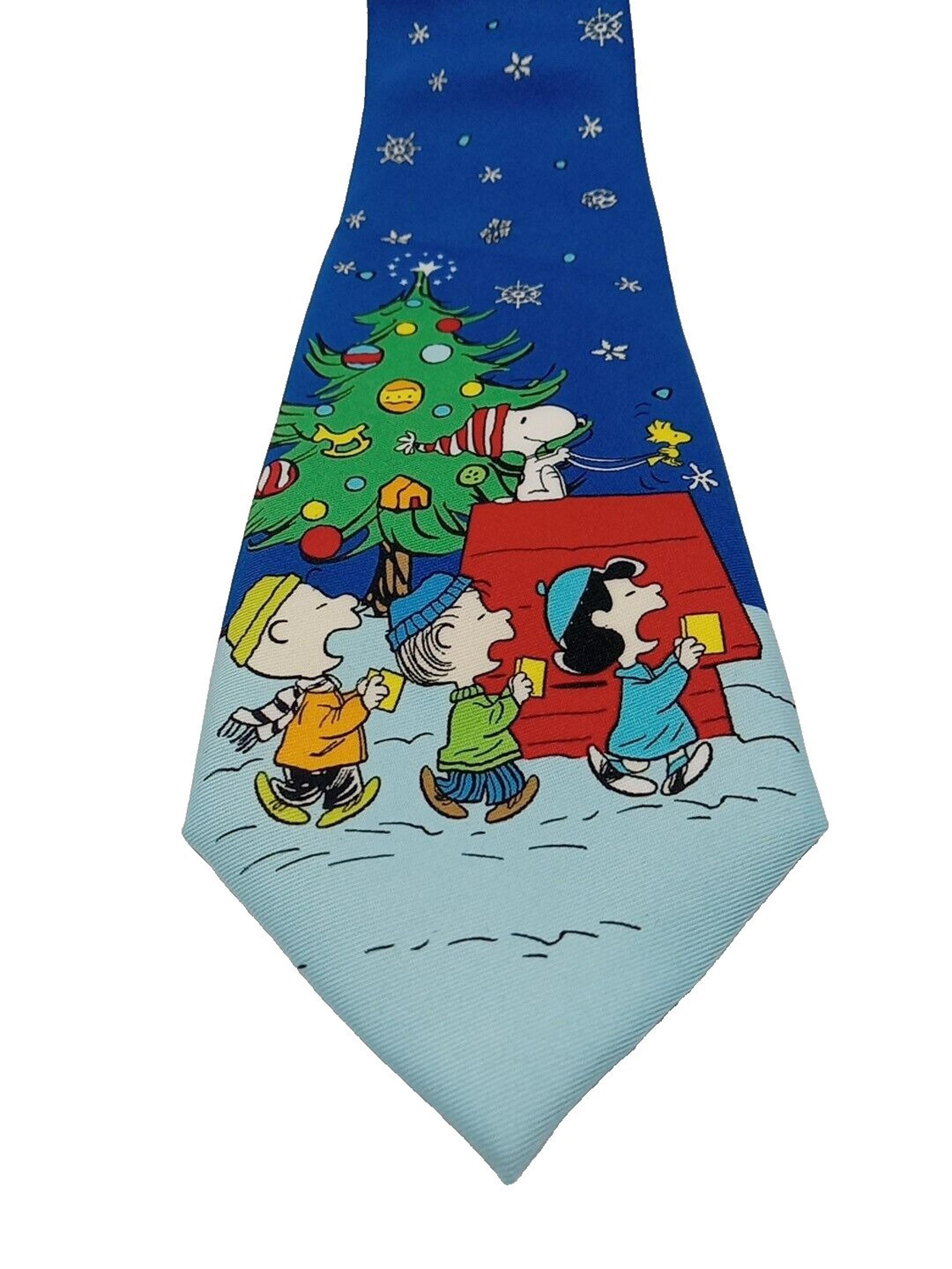 Vintage Peanuts Christmas Themed Tie