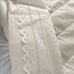 Vintage Full/Queen Comforter Quilt Cream Lace Trim Cottage Granny Core 74”x 84