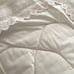 Vintage Full/Queen Comforter Quilt Cream Lace Trim Cottage Granny Core 74”x 84