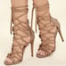 STEVE MADDEN Dancin Rope Lace Up Tie Wrap Gladiator Stiletto Heel Sandals 9.5