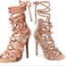 STEVE MADDEN Dancin Rope Lace Up Tie Wrap Gladiator Stiletto Heel Sandals 9.5