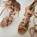 STEVE MADDEN Dancin Rope Lace Up Tie Wrap Gladiator Stiletto Heel Sandals 9.5