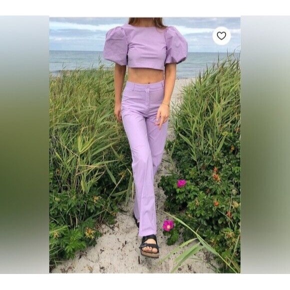 Djerf Avenue Purple Cotton Candy Pants Size XS