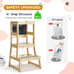 Kids Kitchen Step Stool Toddler Standing Tower Natural