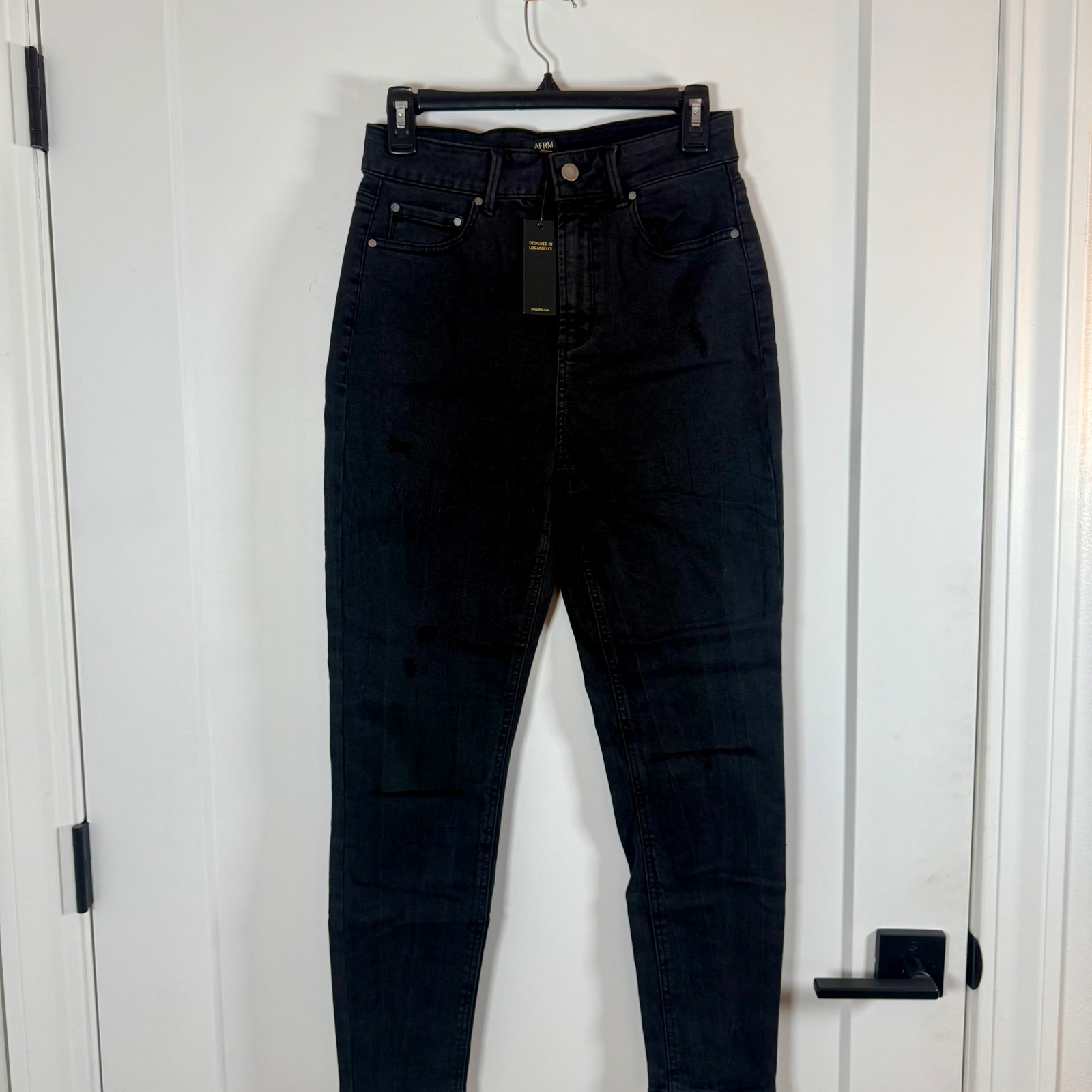 AFRM Black High-Rise Skinny Jeans NWT Size 28