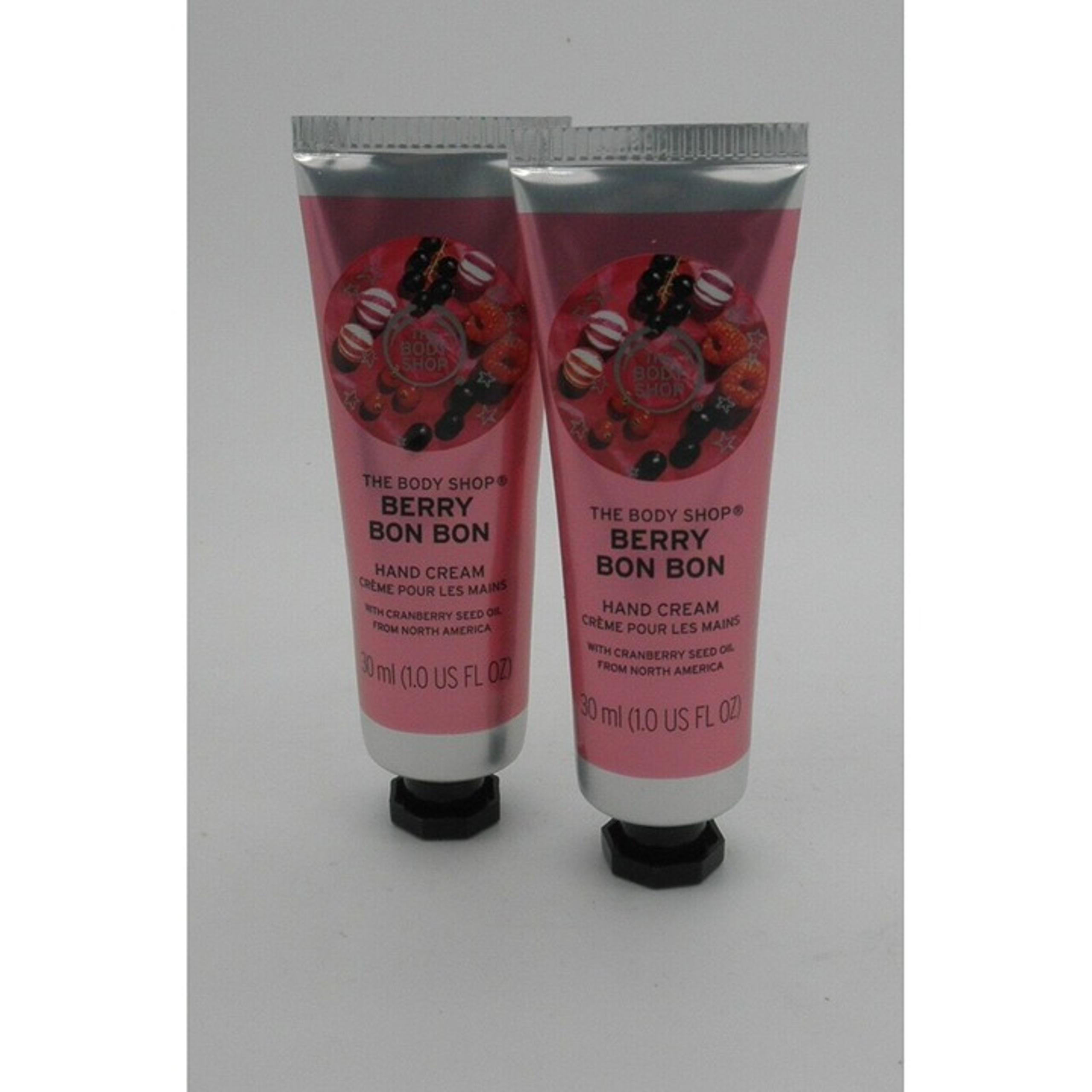 THE BODY SHOP Berry Bon Bon Purse Size Hand Cream - Lot of 2 - 1 oz each