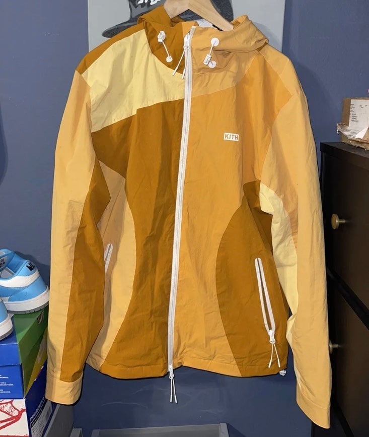 Kith Madison IV Jacket Tri Color Orange Bergamot - SS18 Large