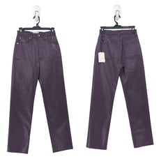 AGOLDE Women 24 90s Pinch Waist Pants Nightshade Purple Recycled Leather NEW
