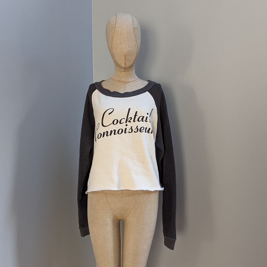 Wildfox Cocktail Connoisseur Sweatshirt - White/Black - Size S