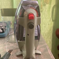 Vintage avocado green iron