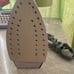 Vintage avocado green iron