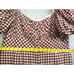 Antonio Melani Brown/White Plaid Sheath Front Slit Dress -Women Size 16