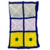 Vintage Afghan Handmade Granny Square Crochet Knit Blanket Multicolored Throw
