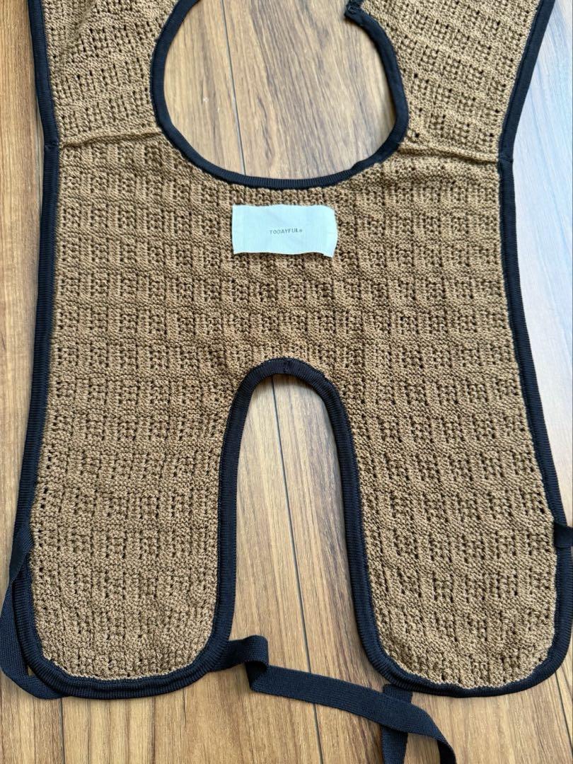 Todayful Cord Yarn Piping Vest, Brown Sweater Vests
