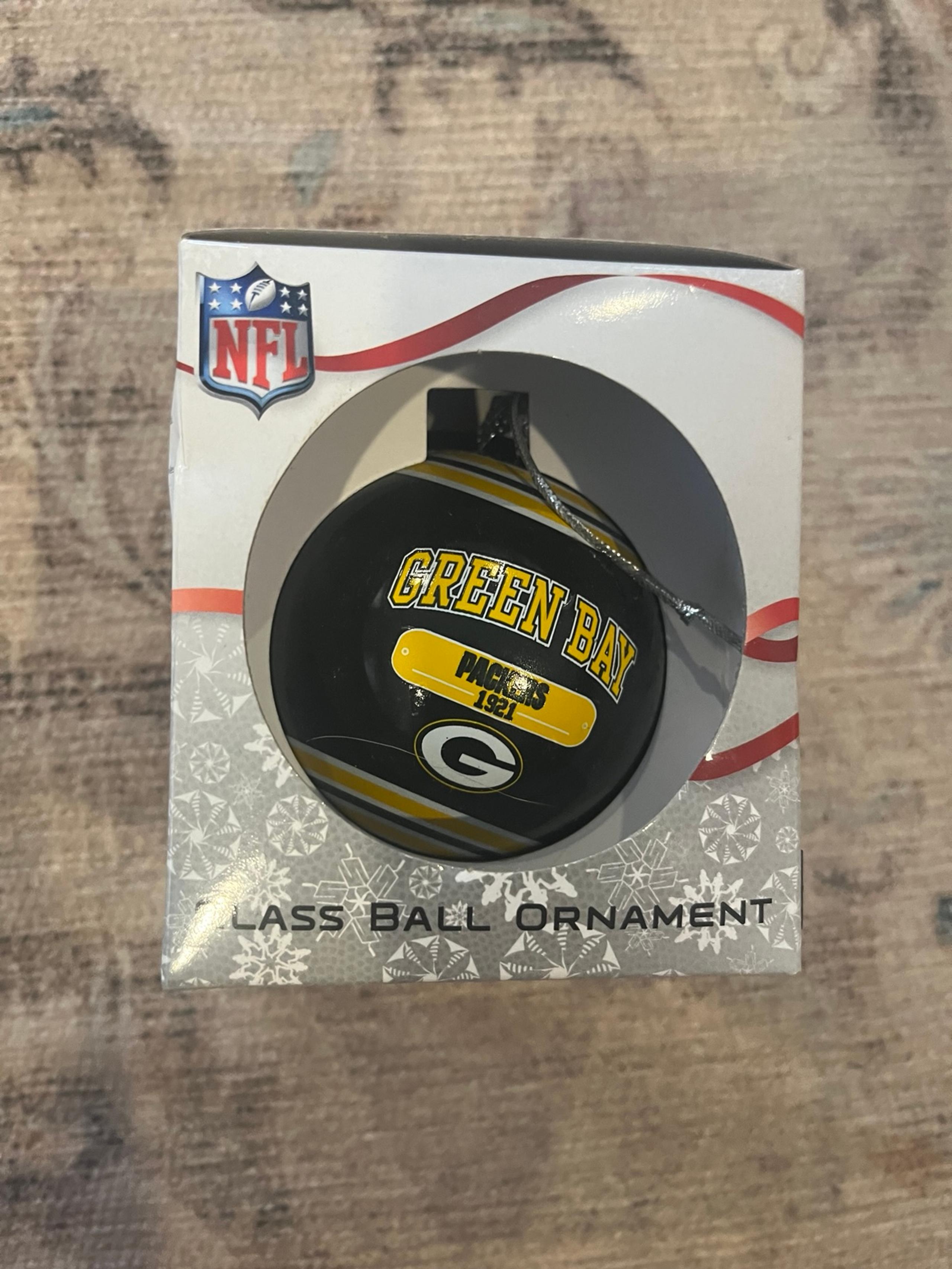 NFL Green Bay Packers Christmas Tree Holiday Ornament New - Team Logo Glass Ball