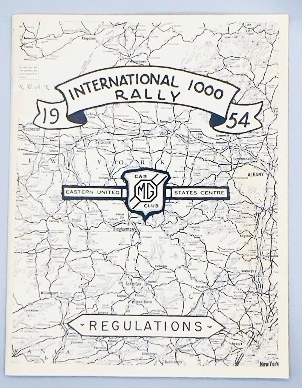 MG Car Club, Eastern US, 1954 International 1000 Rally Regulations Booklet