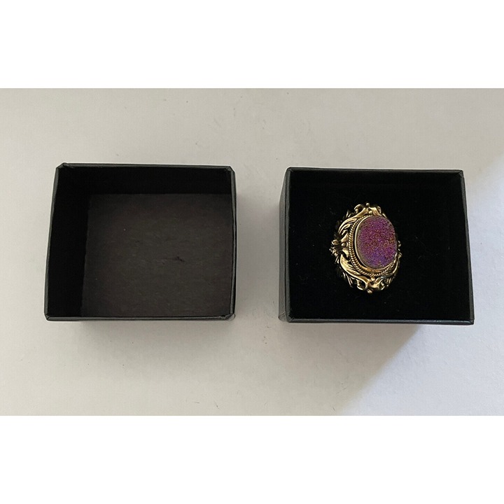 Nicky Butler Purple Druzy Ring Size 6.5