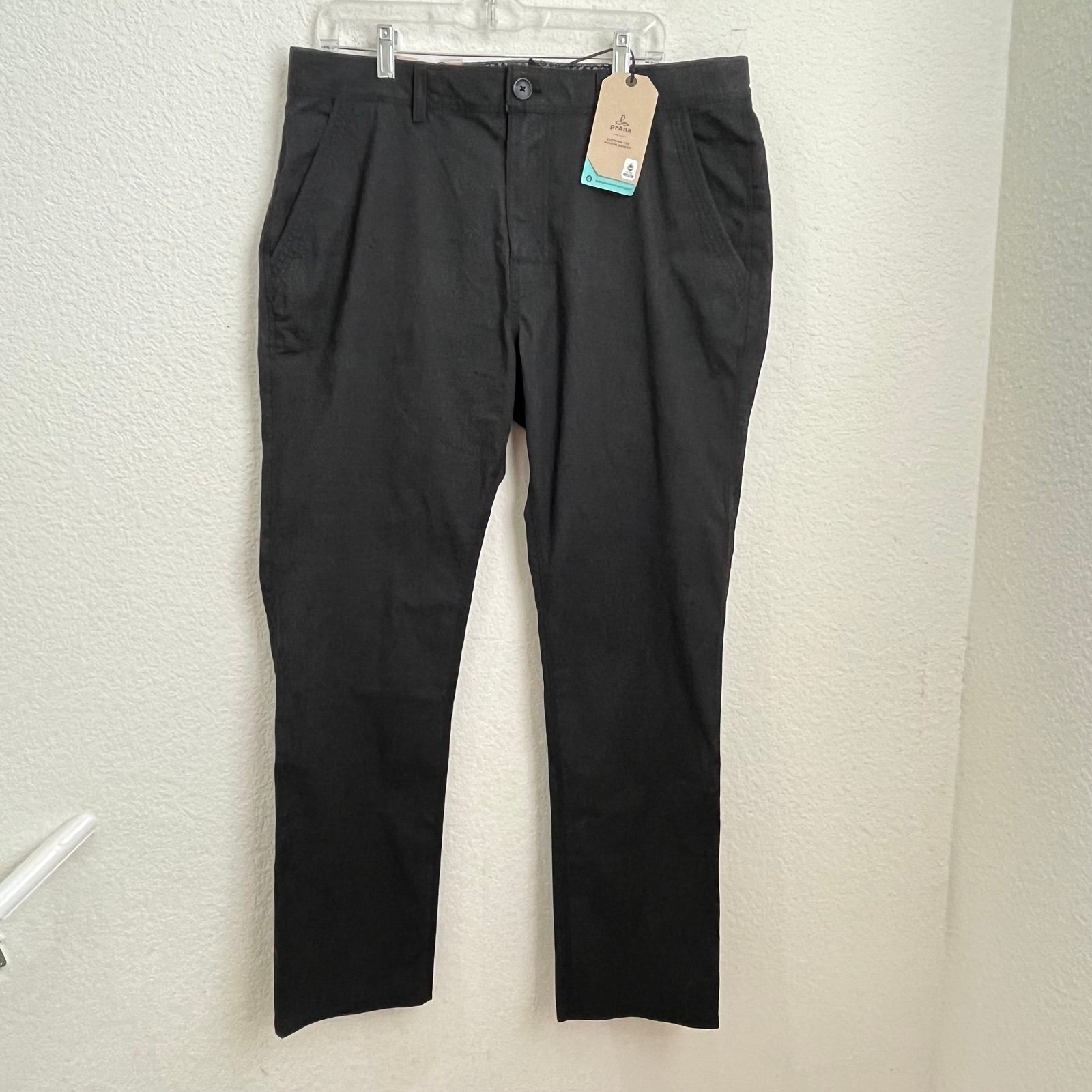 Prana Mcclee Straight Fit Pants Charcoal Grey Mens Size 36x32 - NWT
