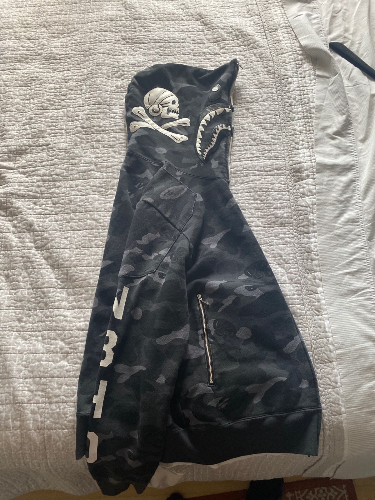 Bape x nbhk collab full shark zip up hoo