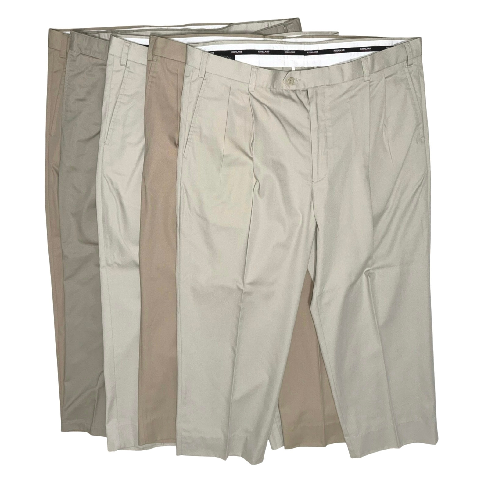 Men’s Kirkland Signature and Cherokee khakis chinos set of 5 pants 42 x 32