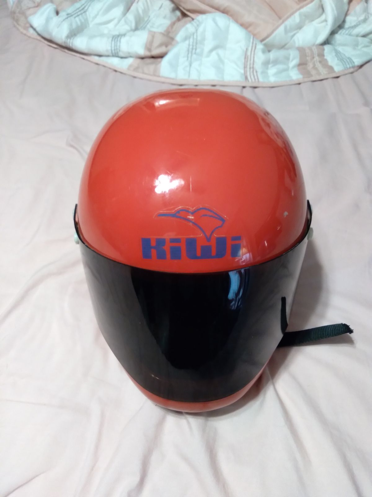 Vintage kiwi motorcycle helmet