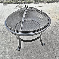 Metal Round Outdoor Wood-Burning Fire Pit, 26 | Sale