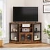 Rustic Corner TV Stand Entertainment Center Media Console with Charging Station