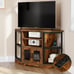 Rustic Corner TV Stand Entertainment Center Media Console with Charging Station