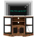 Rustic Corner TV Stand Entertainment Center Media Console with Charging Station