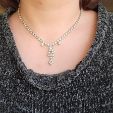Vintage Classic Rhinestone Art Deco Style Necklace