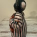 Vintage Uzbek Ceramic Figurine Man with a Snake