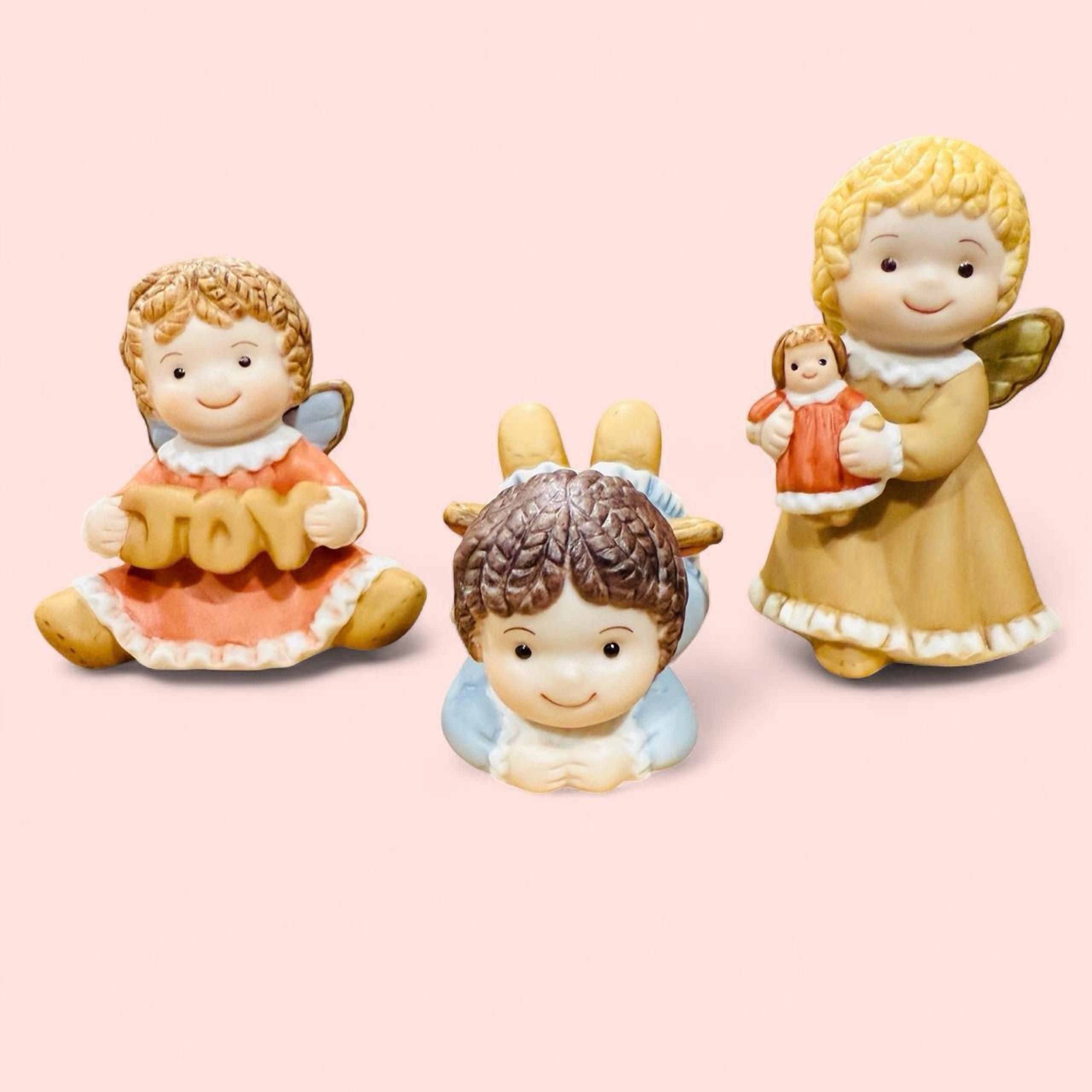 Vintage 90s Joy Angels Figurines Home Interior  14001-98 NEW