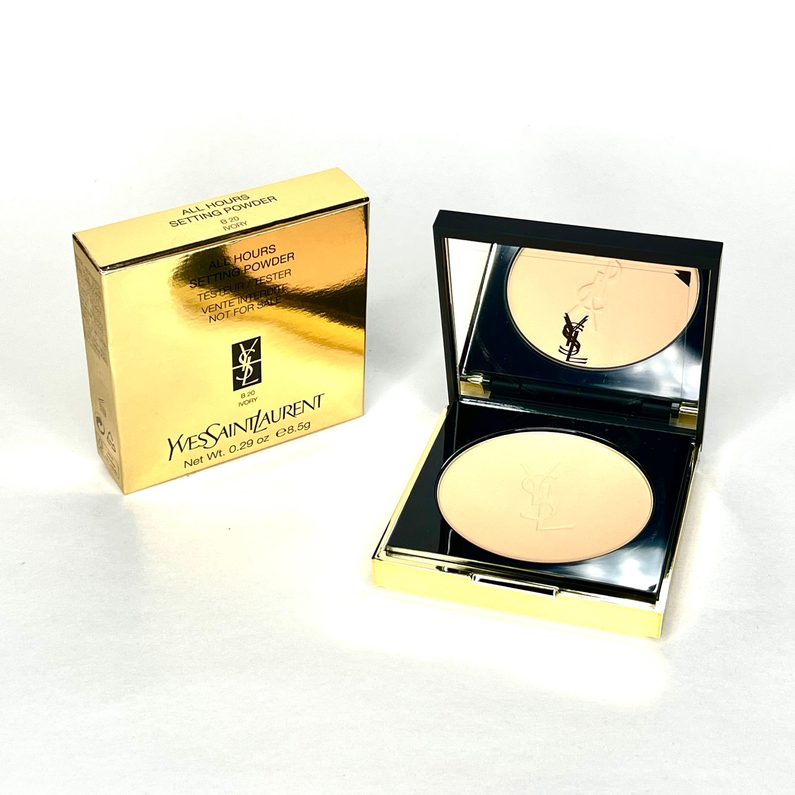 YSL - ALL HOURS Setting Powder - B20 (IVORY) - .29 oz. Compact w/ Mirror
