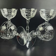 Vintage Champagne/Tall Sherbet Navarre Clear by Fostoria - Set of 5