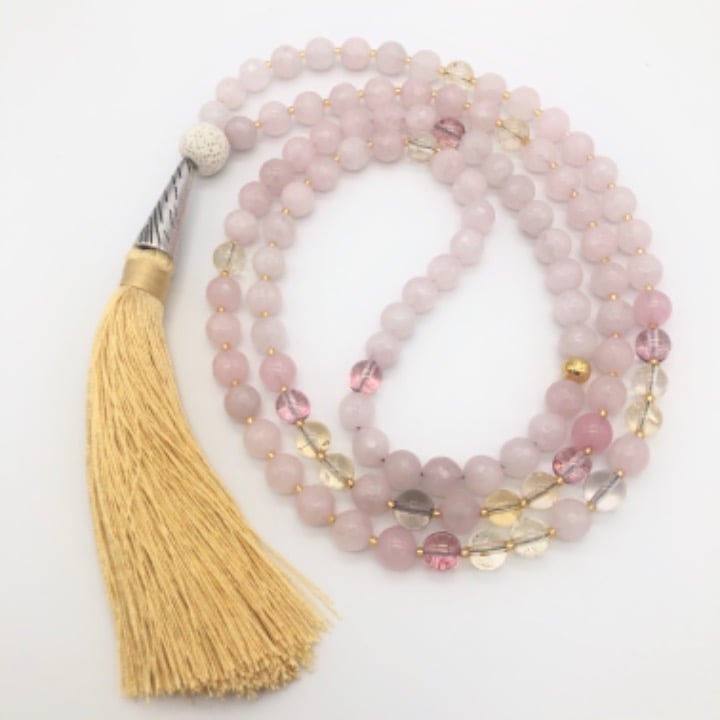 Rose Quartz Mala Necklace