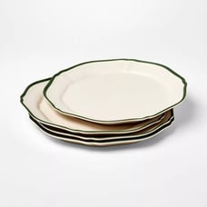 10.5 4pk Melamine Dinner Plates Green - Threshold™ with Studio McGee