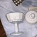 Antique bathroom lot blue + white