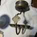 Antique bathroom lot blue + white