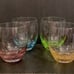 Anton Studio Multicolor Bubble Wine Glass Fizz DOF Tumblers Set of 4 Glasses